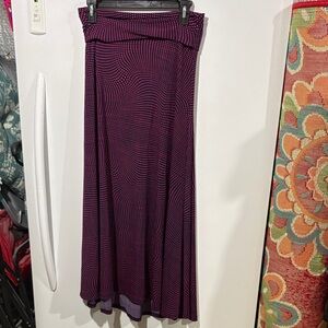 LuLaRoe Purple Printed Maxi Skirt